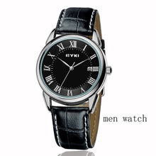 Load image into Gallery viewer, EYKI Brand Couple Watches Women Calendar Big Dial Quartz Watch Men Leather PU Waterproof Wristwatch Clock Relogio Reloj