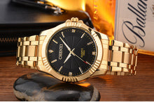 Load image into Gallery viewer, CHENXI Brand Classic Delicate Rhinestone Couple Lover Watches Fashion Luxury Gold Stainless Steel Men&amp;Women Watch Orologi Coppia