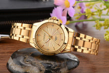 Load image into Gallery viewer, CHENXI Brand Classic Delicate Rhinestone Couple Lover Watches Fashion Luxury Gold Stainless Steel Men&amp;Women Watch Orologi Coppia